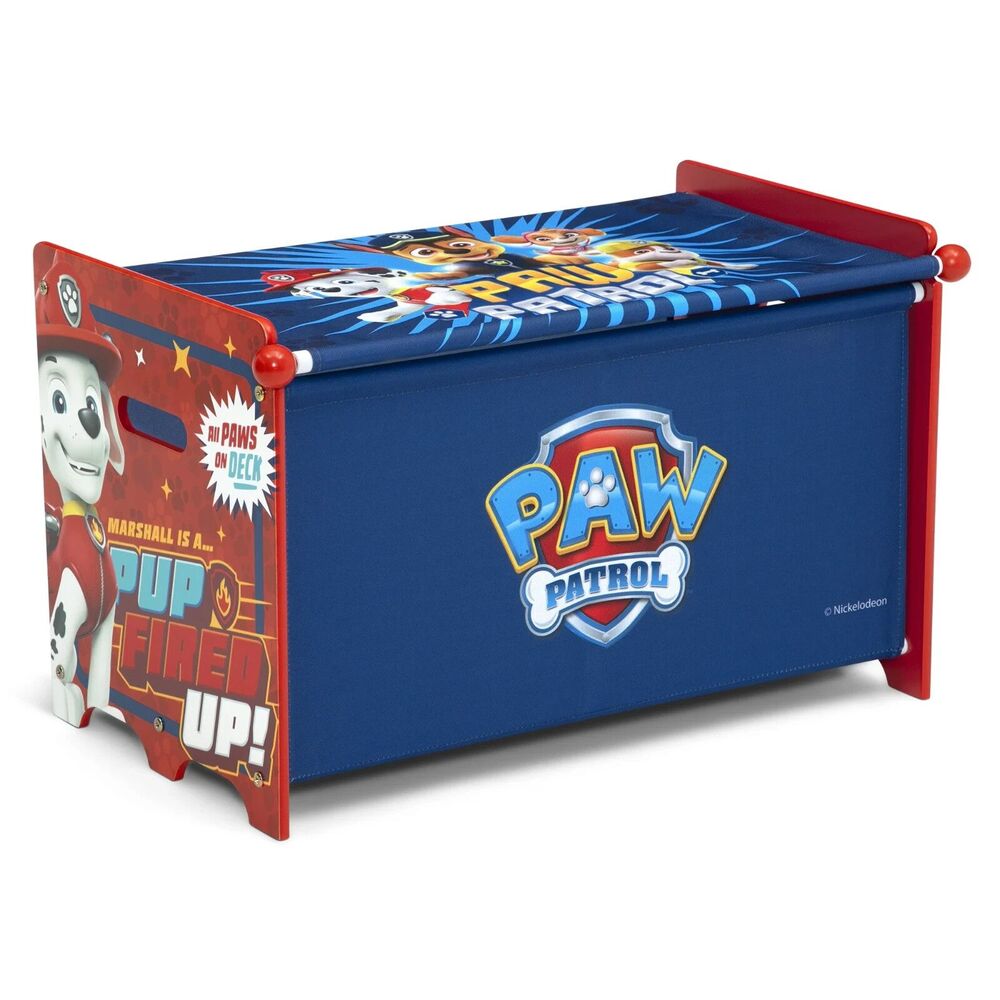 PAW Patrol Toy Box with Retractable Fabric Top by Delta Children,